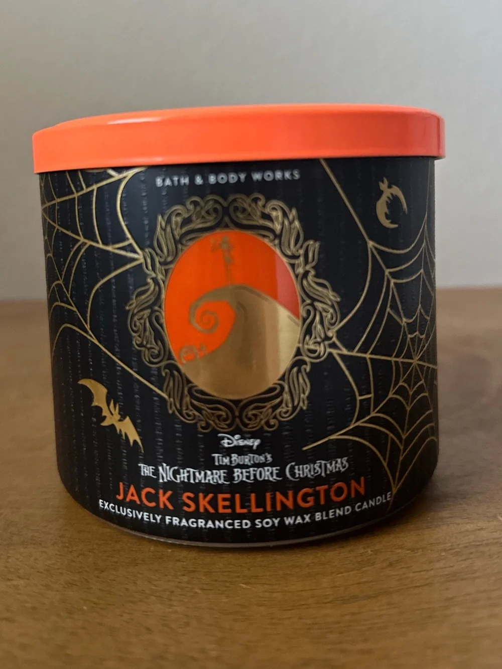 NEW Bath & Body Works Jack Skellington 3 wick candle NEW